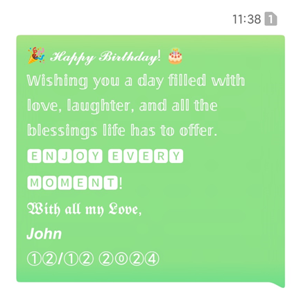 Fancy Unicode SMS text