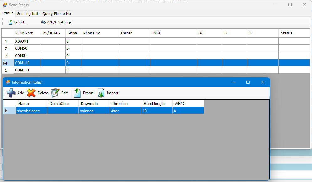 Smart SMS Data Extractor settings