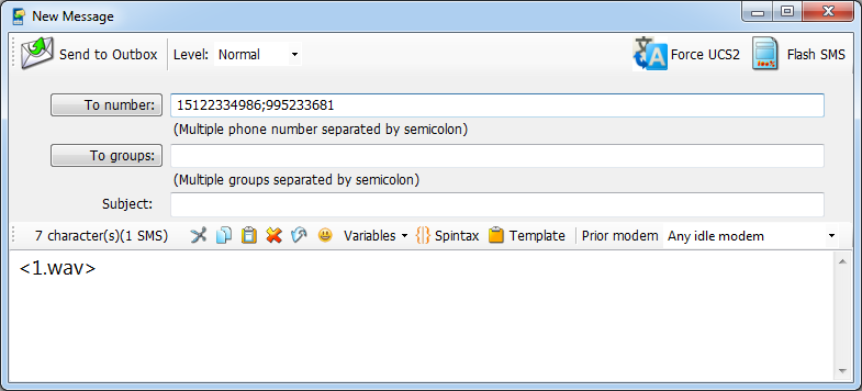 voice broadcast by modem